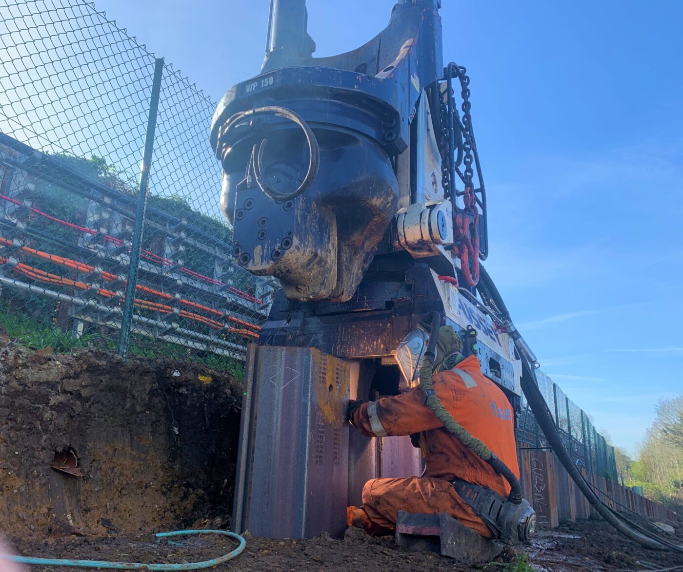 Permanent sheet piled retaining wall